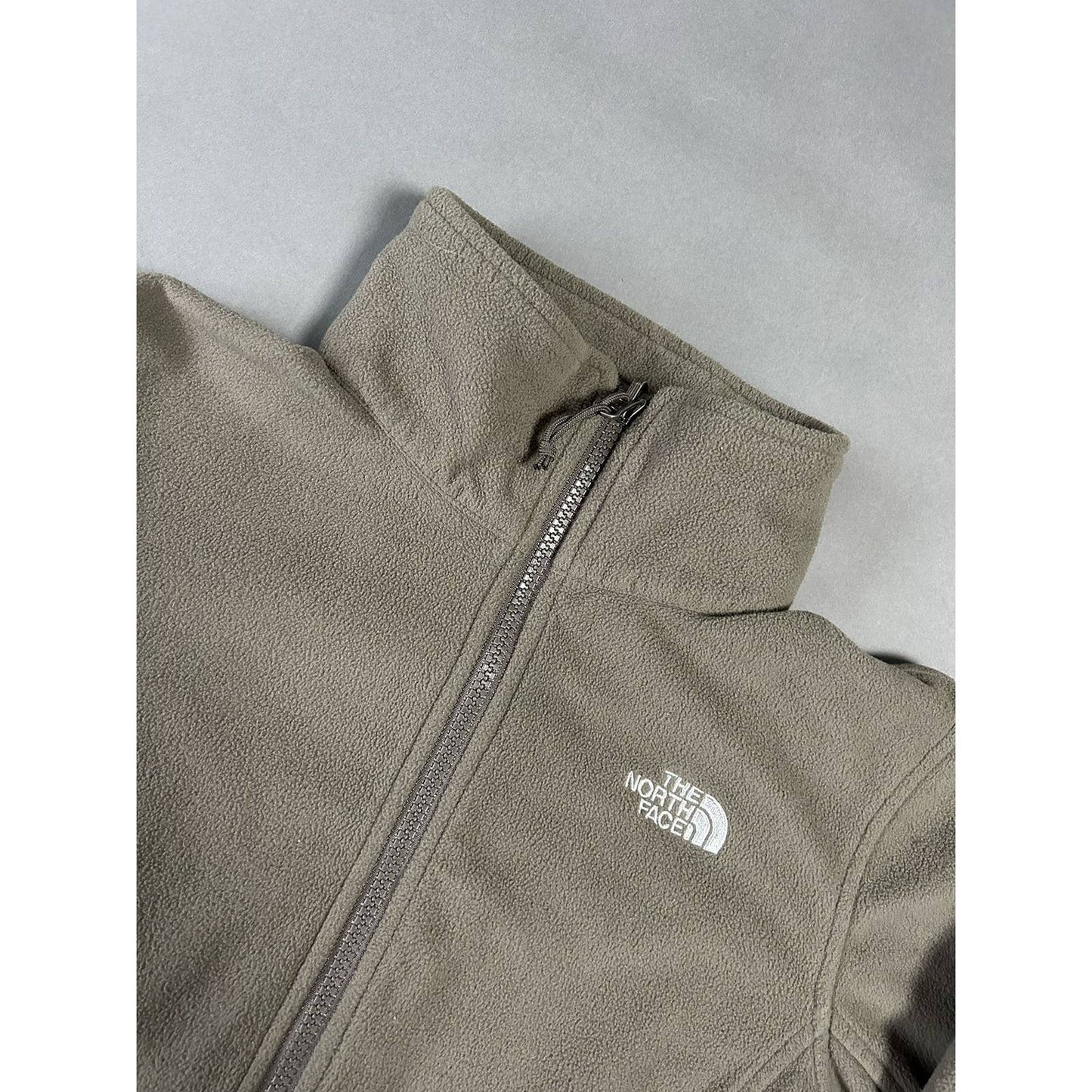 The North Face brown fleece zip up sweatshirt vintage