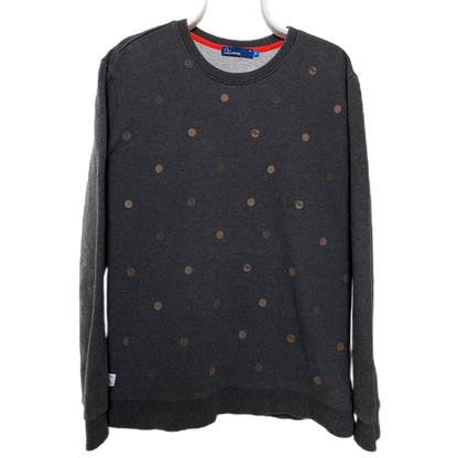 Evisu vintage dark grey sweatshirt Polka dot