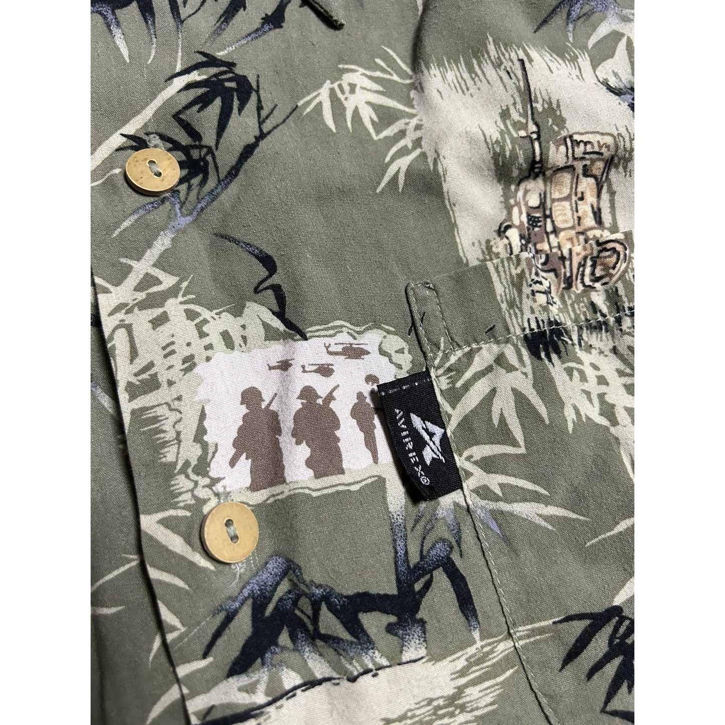 Avirex shirt military Hawaiian