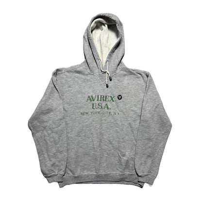 Avirex hoodie grey vintage big logo USA New York