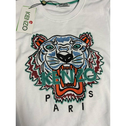 Kenzo sweatshirt big logo Tiger Paris white