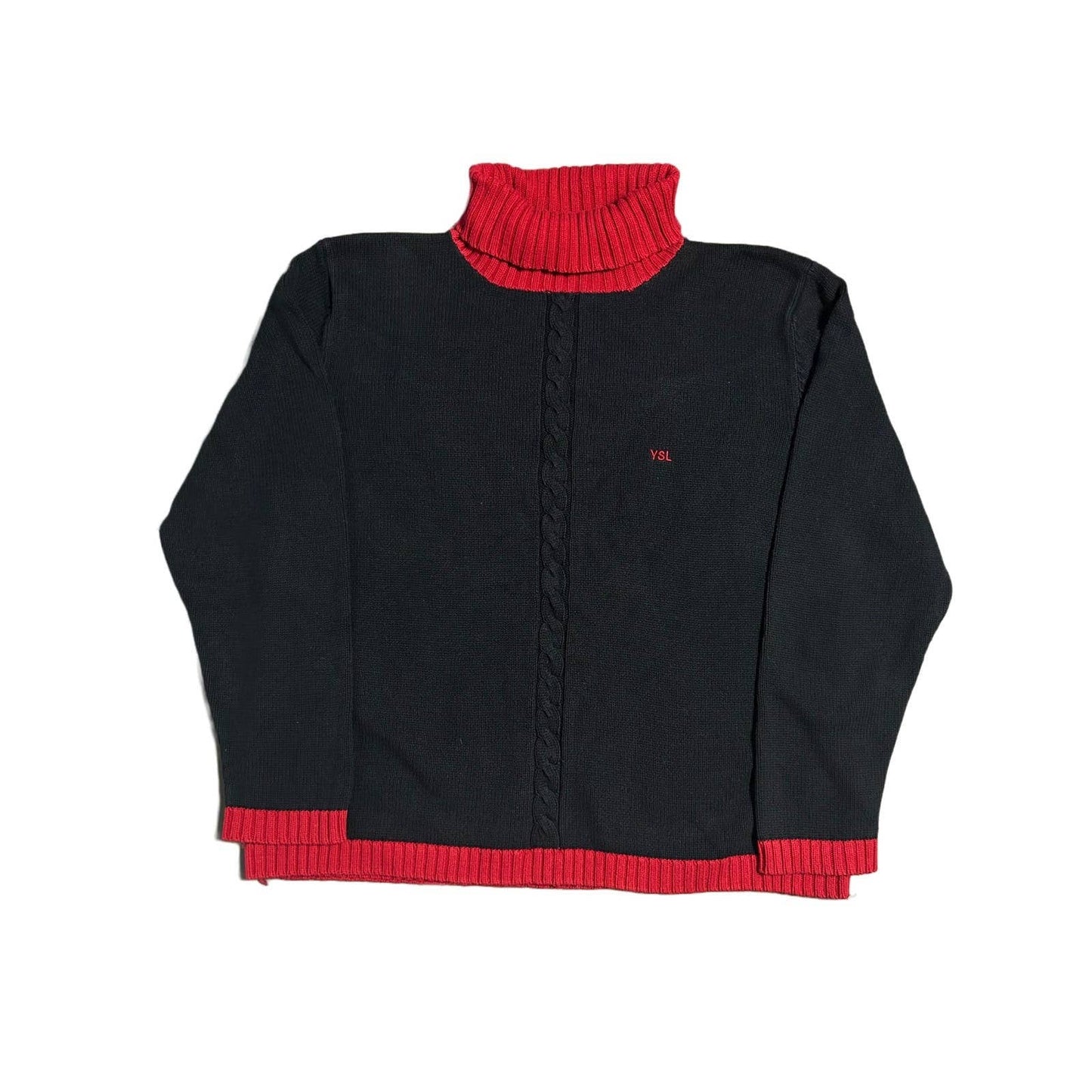 YSL sweater turtleneck black red Saint Laurent Jeans