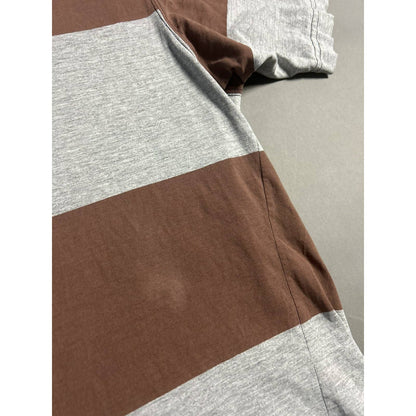 Nike court vintage striped T-shirt brown grey 90s