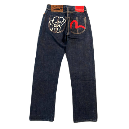 Evisu jeans vintage Yamane Japan Picasso design selvedge