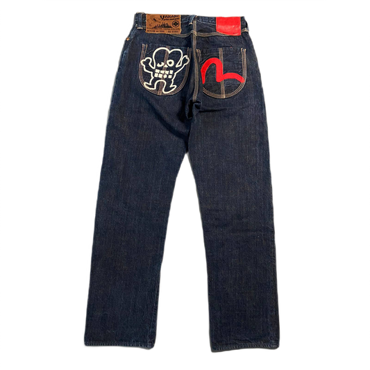 Evisu jeans vintage Yamane Japan Picasso design selvedge