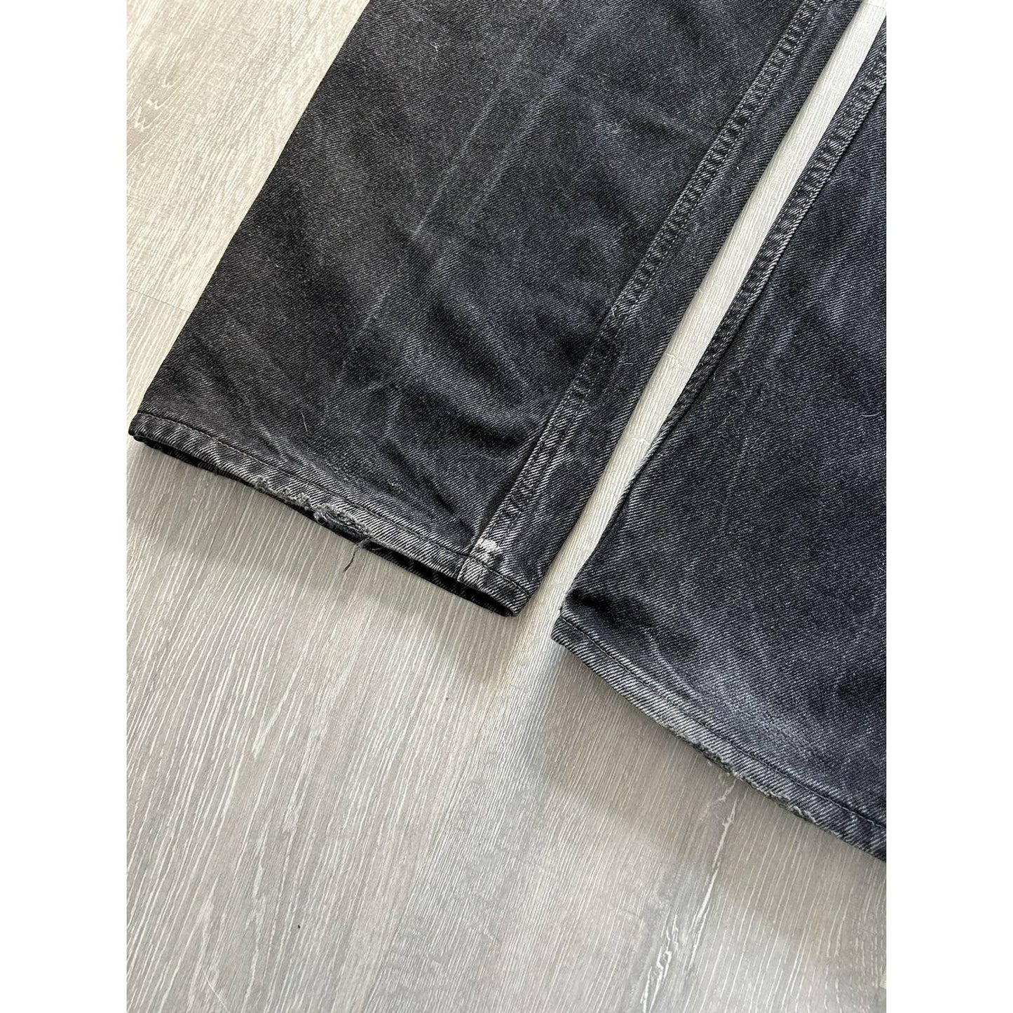 90s Levi’s 501 vintage black jeans made in USA denim