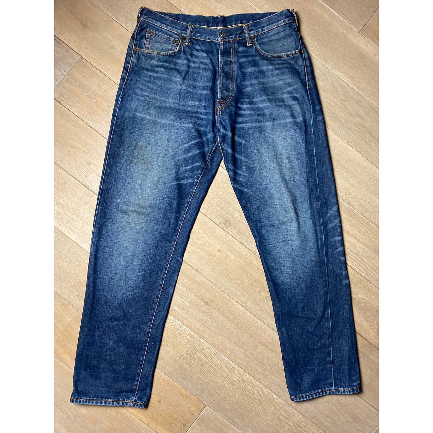 Evisu Japan vintage blue jeans denim pants big seagull logo