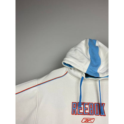 90s Reebok vintage spell out hoodie white sweatshirt