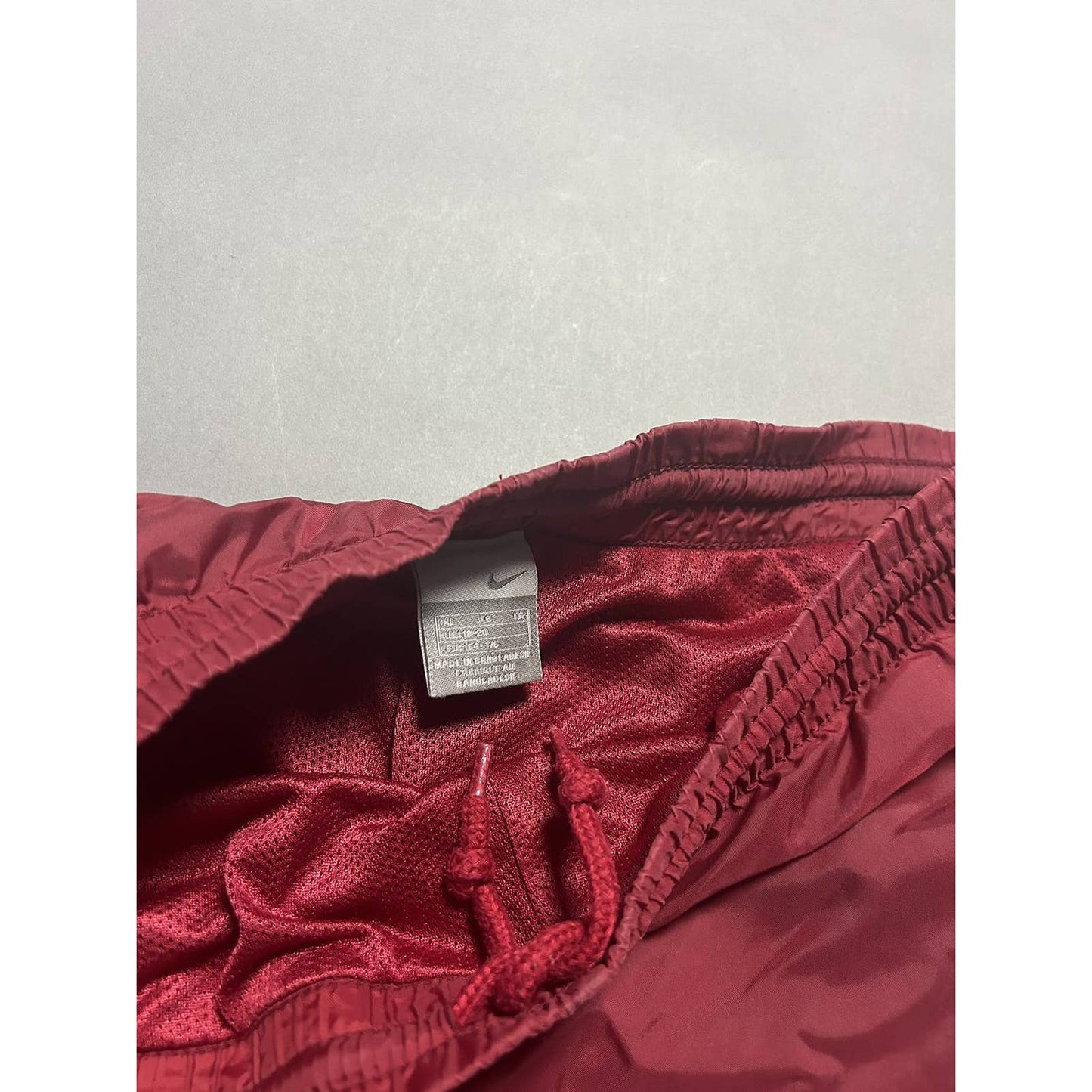 Nike vintage red nylon track pants small logo 2000s