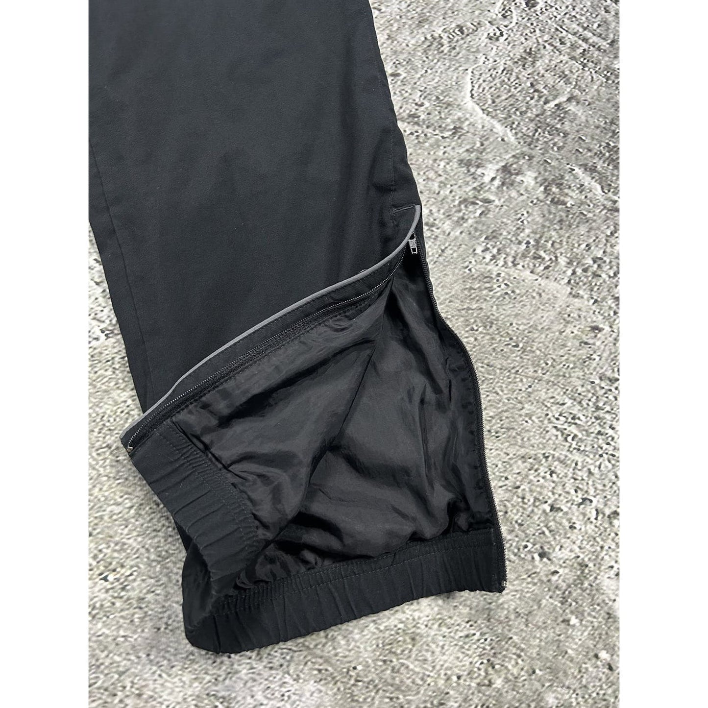 Nike vintage black nylon track pants drill Y2K IA