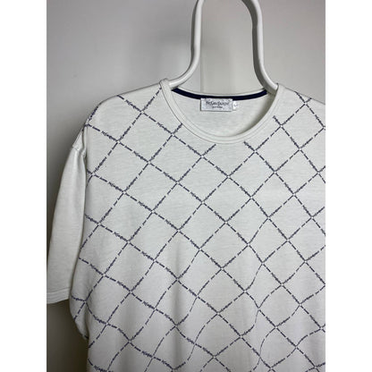 90s Yves Saint Laurent vintage white monogram YSL T-shirt