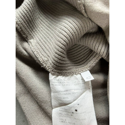 Archive Prada wool zip turtleneck grey sleeve patches