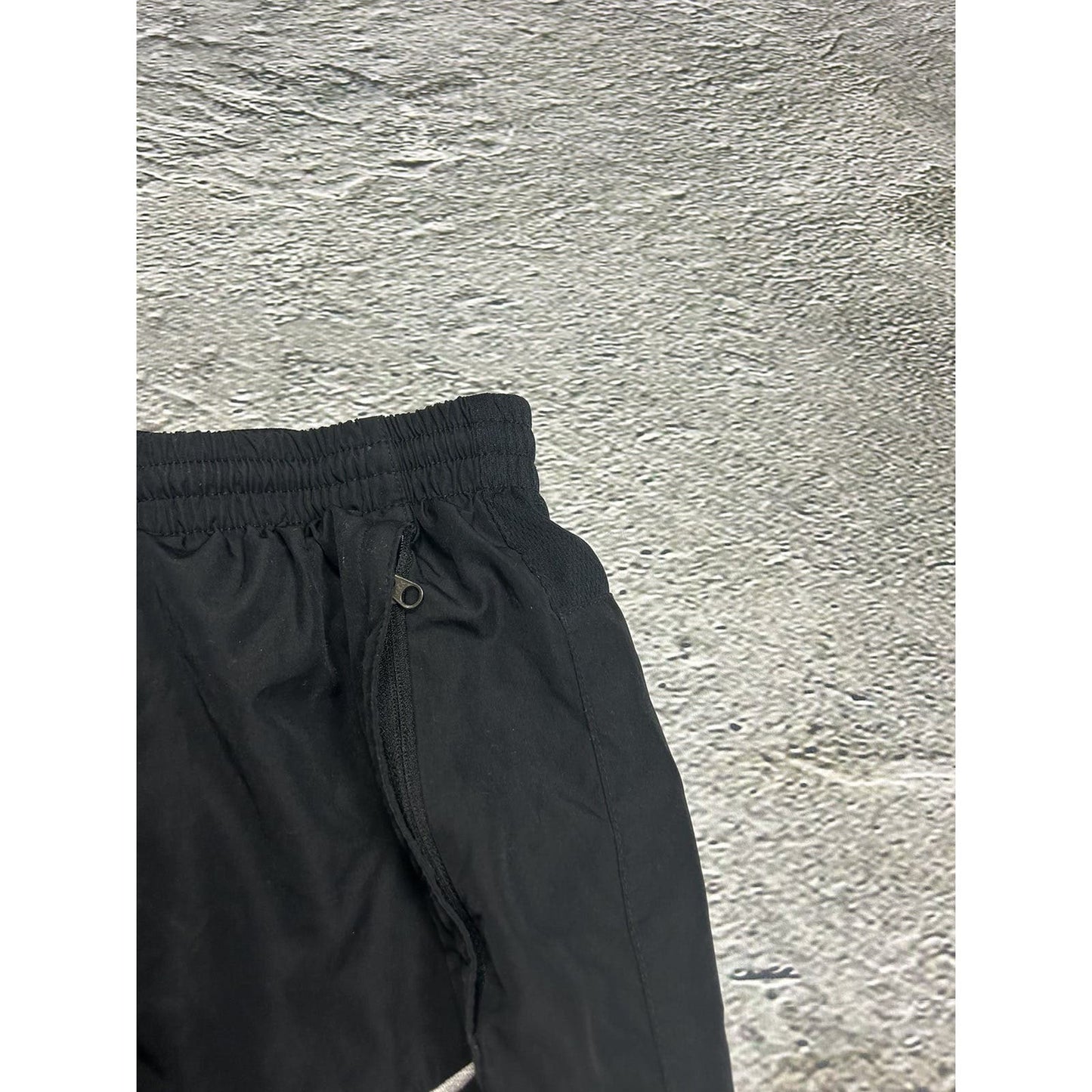 Nike vintage black nylon track pants small swoosh drill Y2K