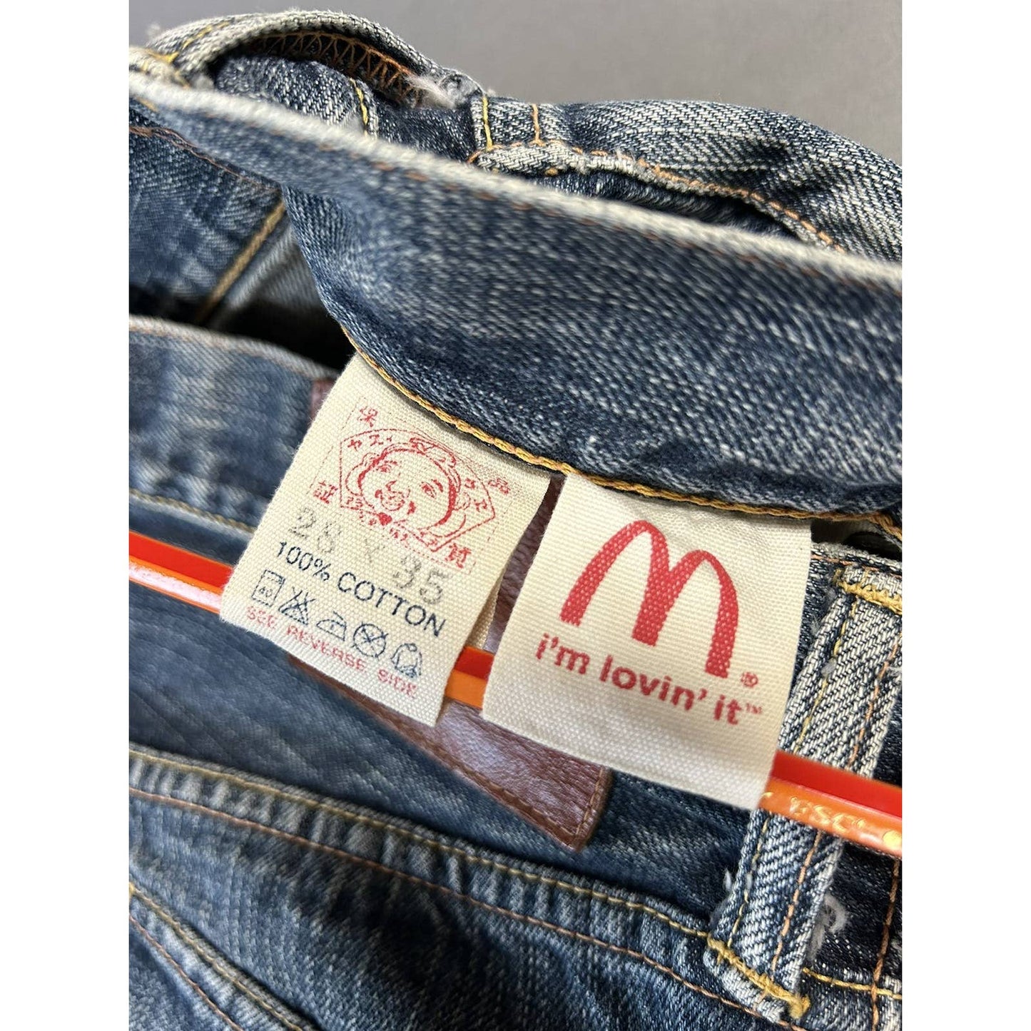 Evisu x McDonalds Denim Jeans I’m lovin it selvedge