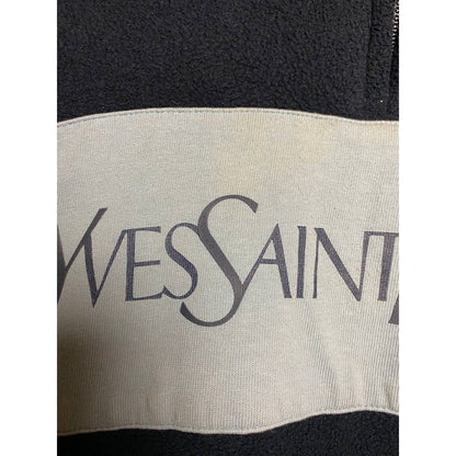 YSL fleece vintage big logo Yves Saint Laurent navy 2000s