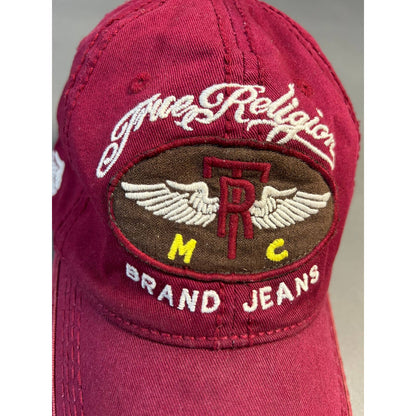 True Religion hat vintage red burgundy cap