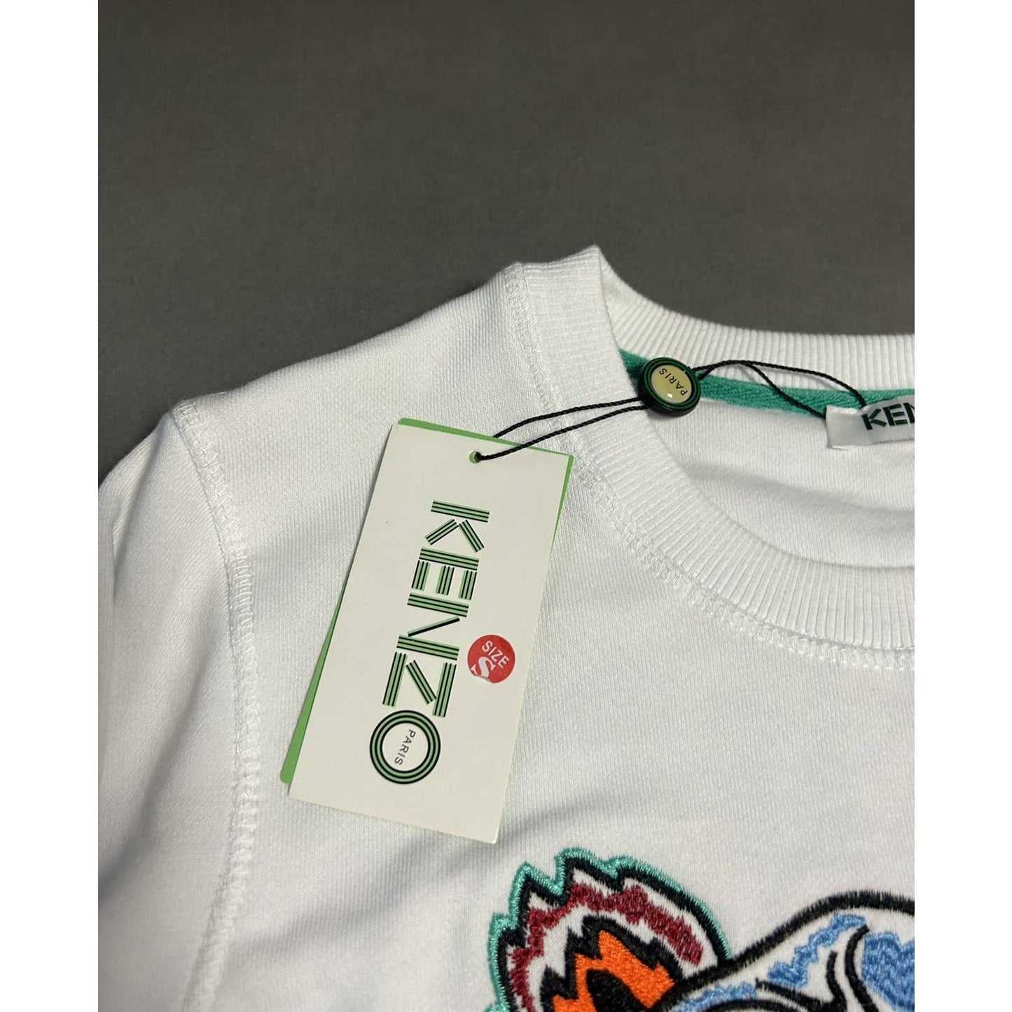 Kenzo sweatshirt big logo Tiger Paris white