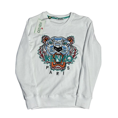 Kenzo sweatshirt big logo Tiger Paris white