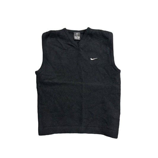Nike vintage black sweater woollen vest small swoosh