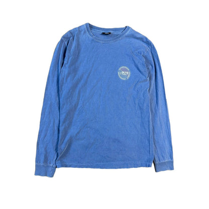 Stussy t-shirt big logo blue vintage long sleeve
