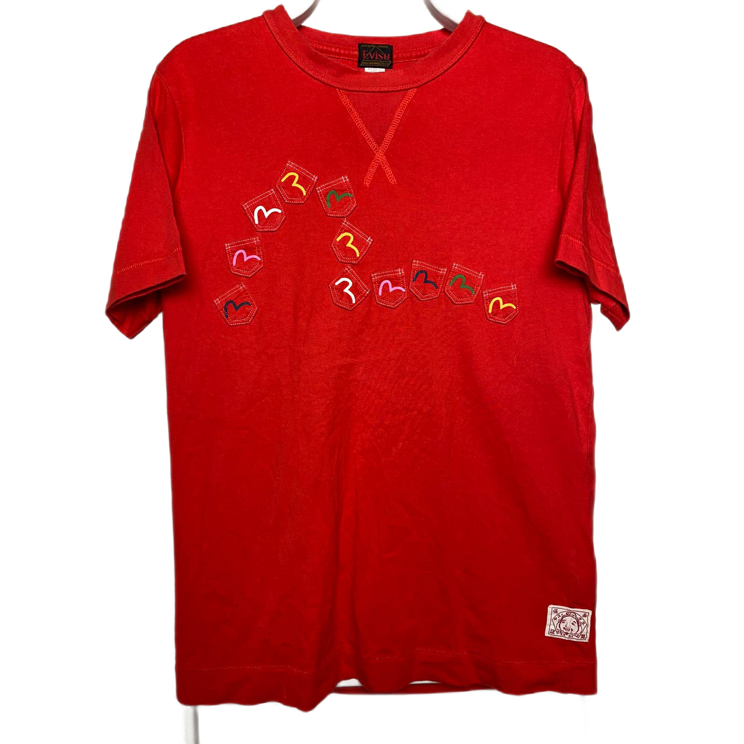 Evisu Japan vintage multi pocket red T-shirt