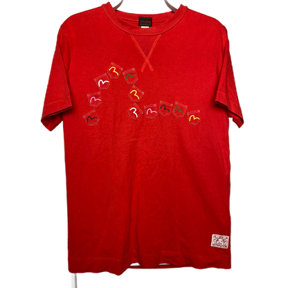 Evisu Japan vintage multi pocket red T-shirt