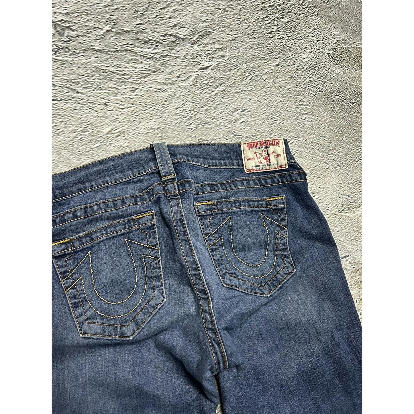 True Religion blue jeans denim slim Y2K