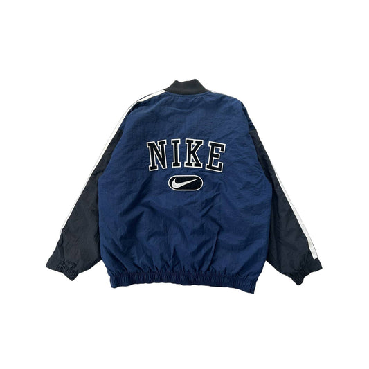 Nike varsity bomber jacket navy big logo vintage