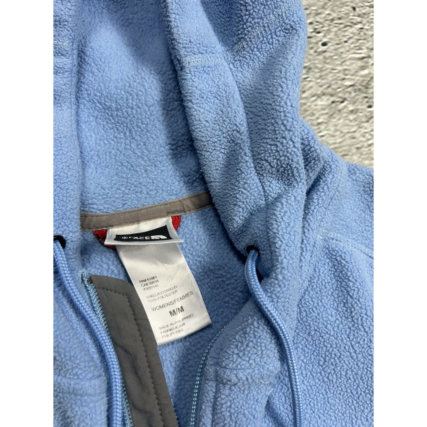 The North Face fleece hoodie vintage baby blue grey