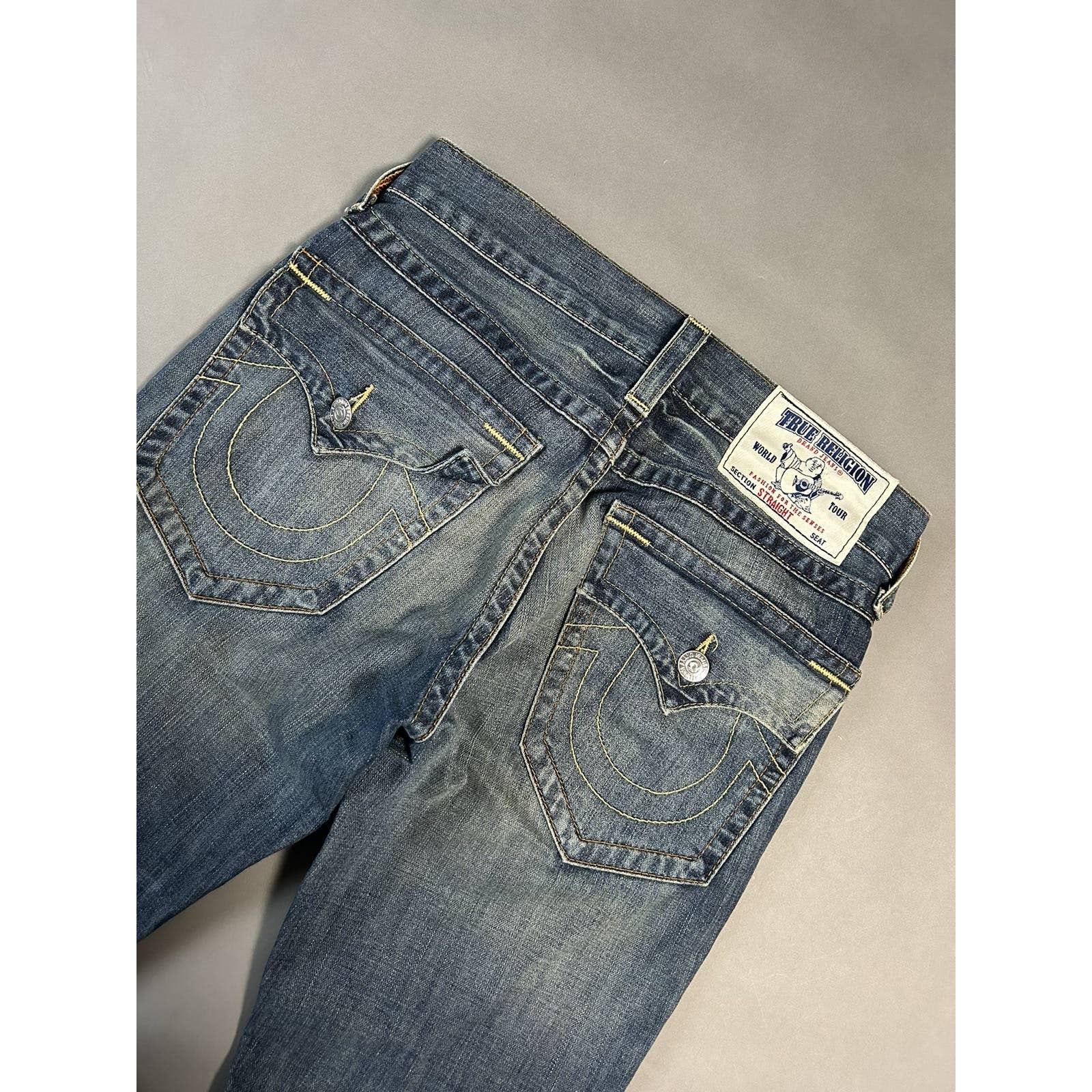 Rare True Religion Straight T good Distressed Jeans Y2K