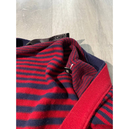 Love Moschino cardigan red stripes vintage sweater