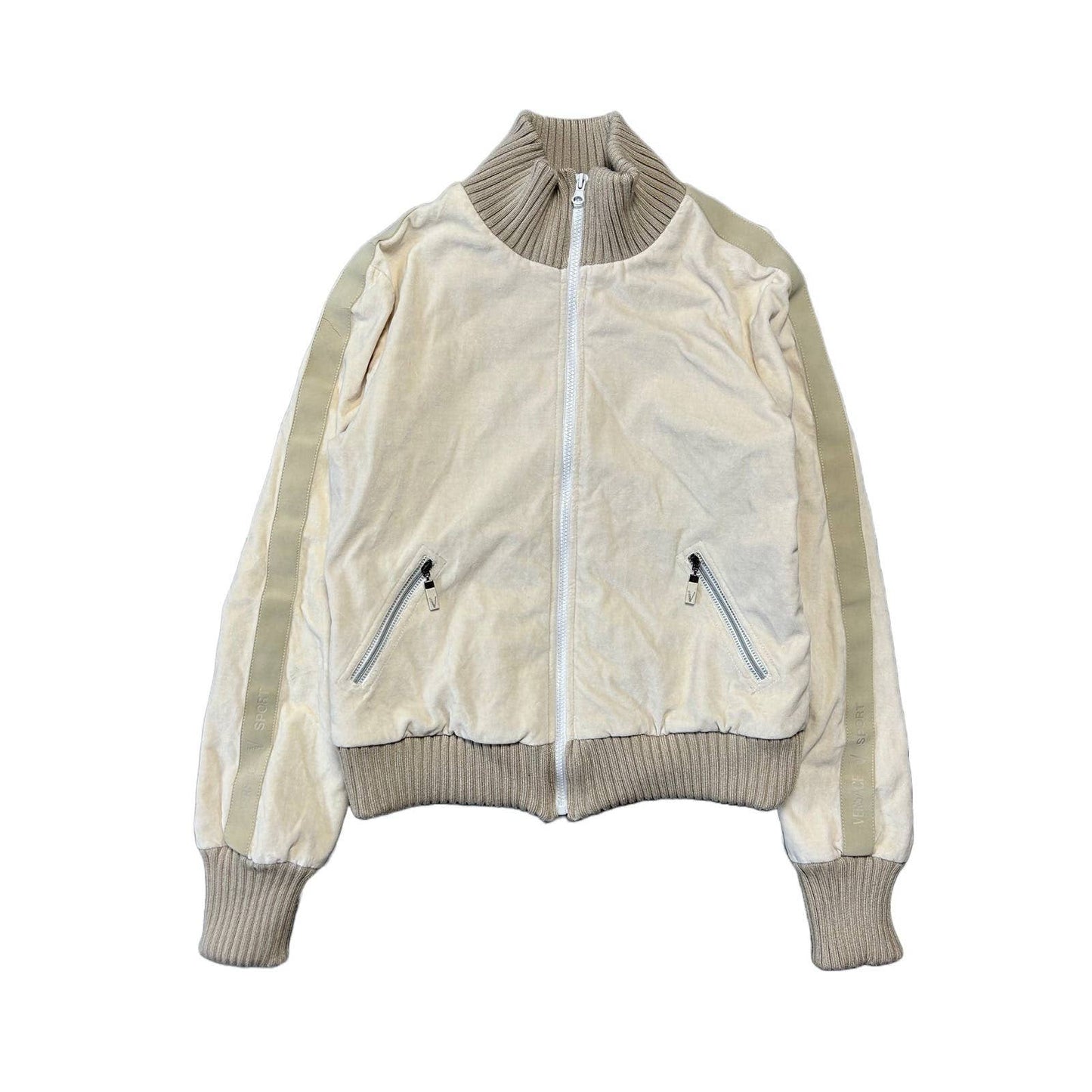 Versace Sport beige bomber jacket side stripe