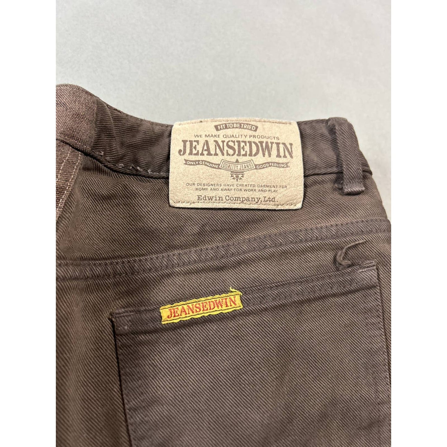 Edwin vintage brown jeans Japanese denim pants