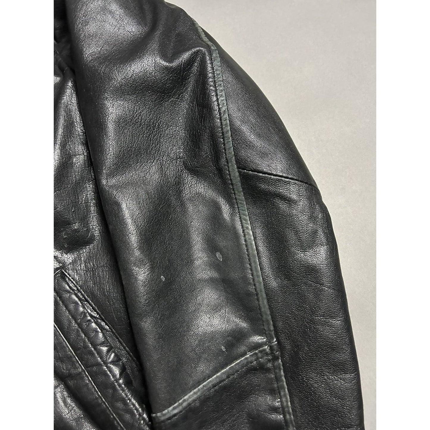 Jack Daniels vintage leather jacket black