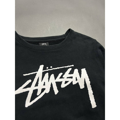 Stussy sweatshirt big logo black white classic