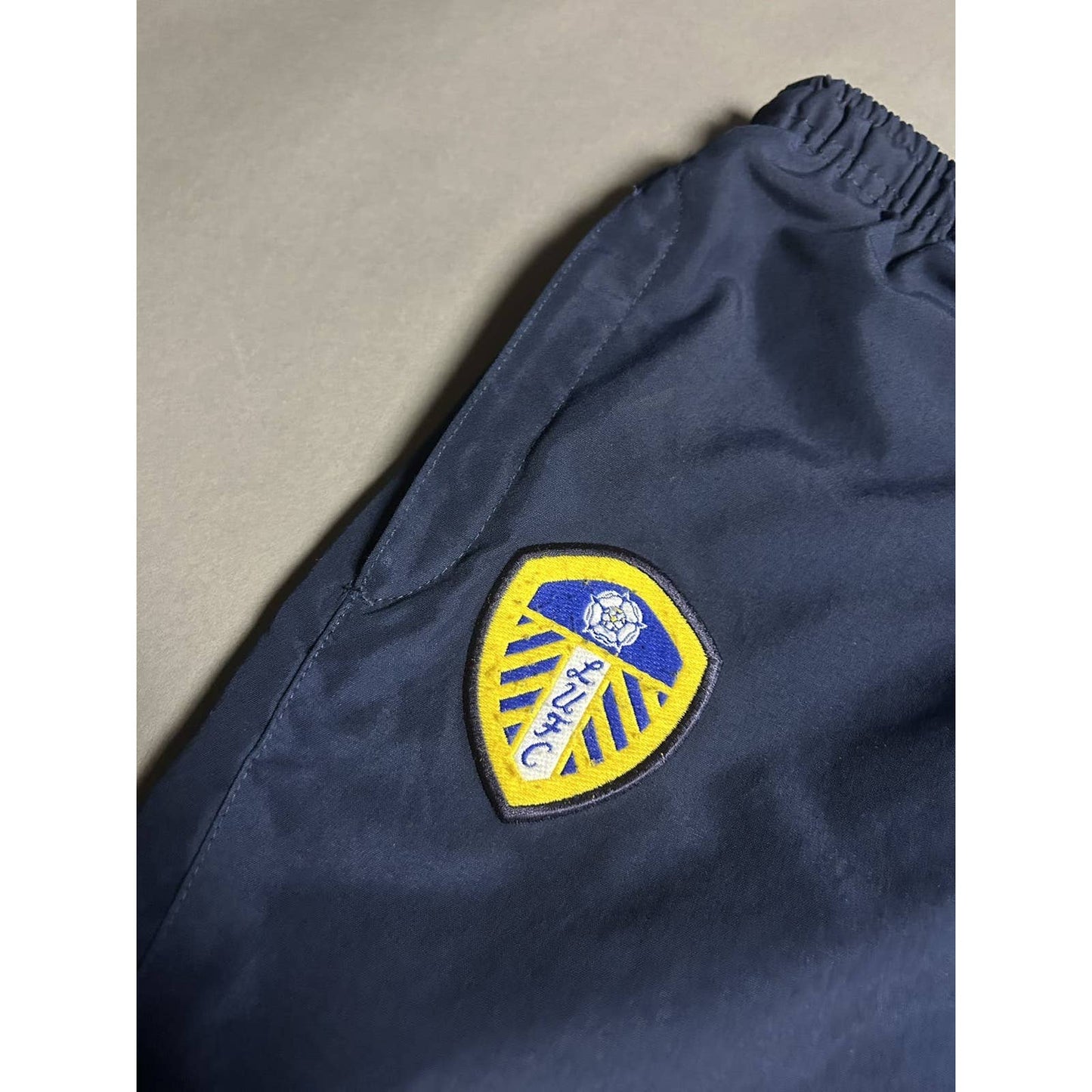 Nike Leeds United vintage navy nylon track pants