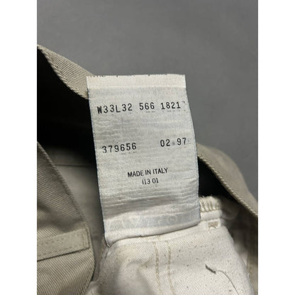 Levi’s 566 vintage beige jeans black tab made in Italy