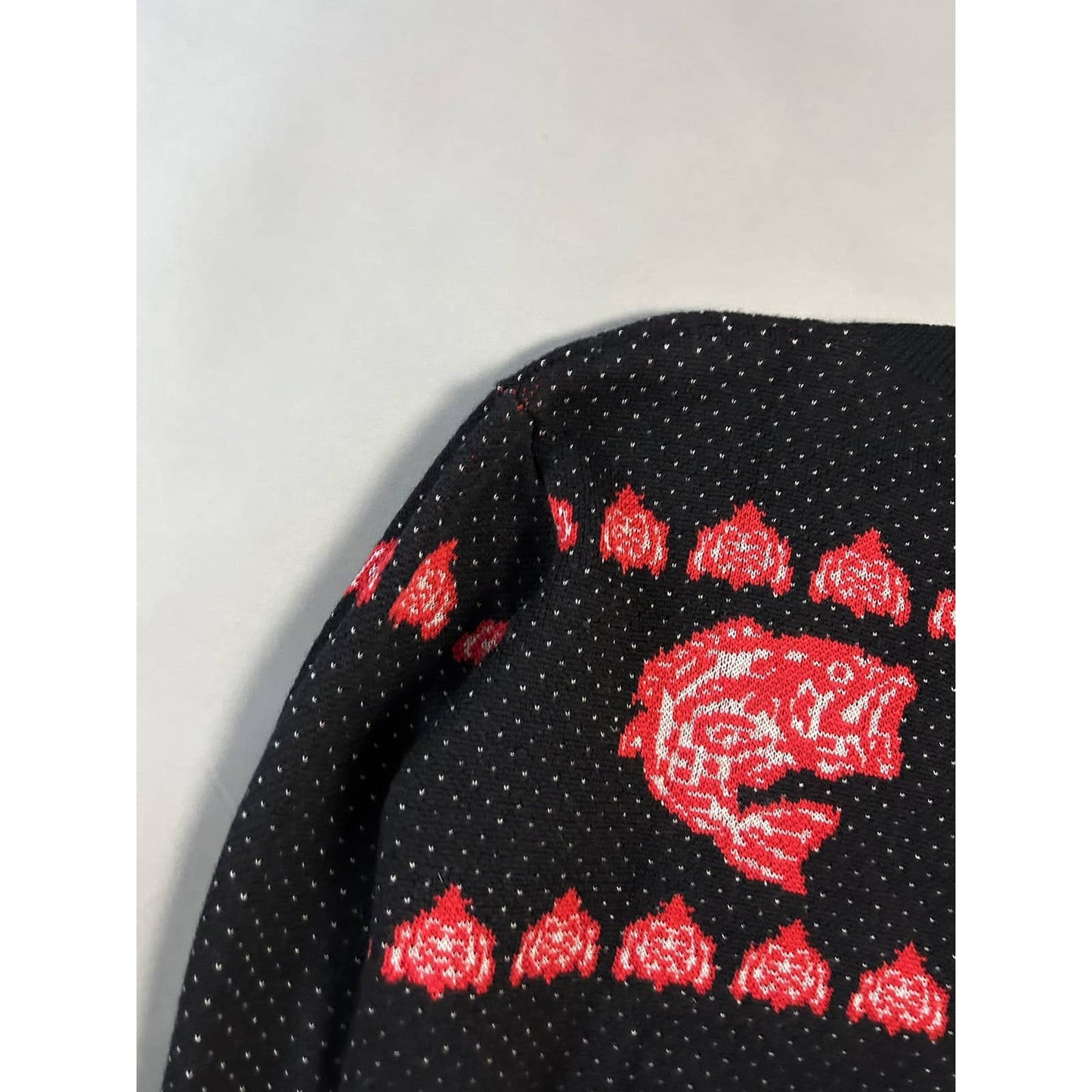 Evisu sweater koi fish black knit vintage Japanese