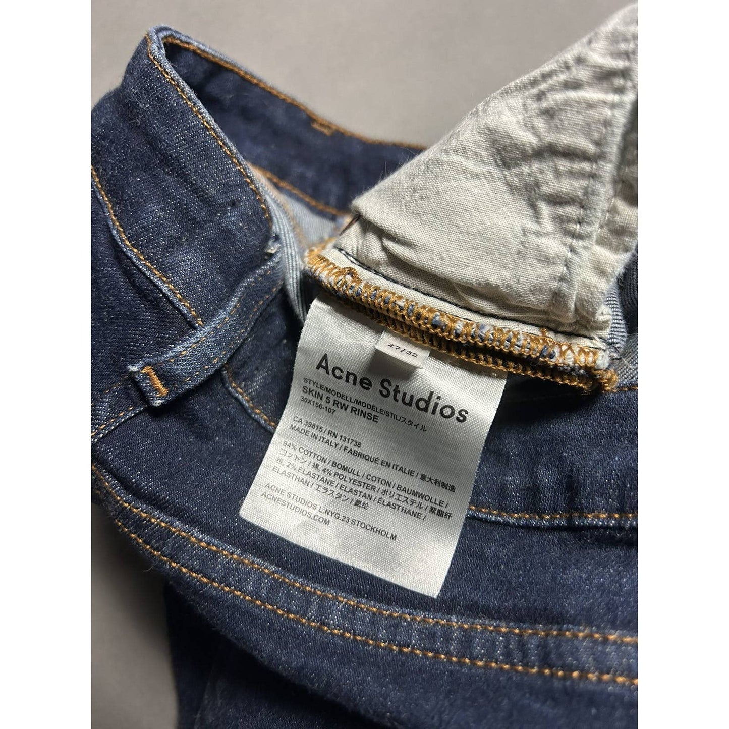 Acne Studios navy jeans denim pants