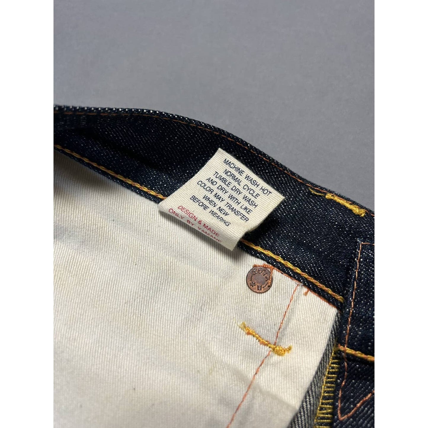 Evisu Japan vintage selvedge daicock jeans yellow big logo