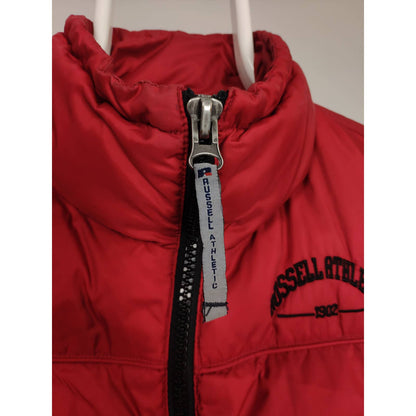 Russell Athletic vintage red puffer vest varsity