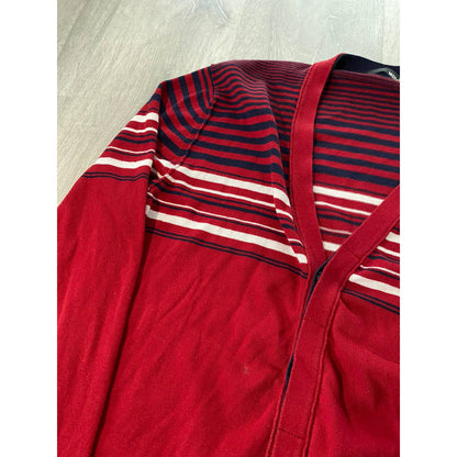 Love Moschino cardigan red stripes vintage sweater