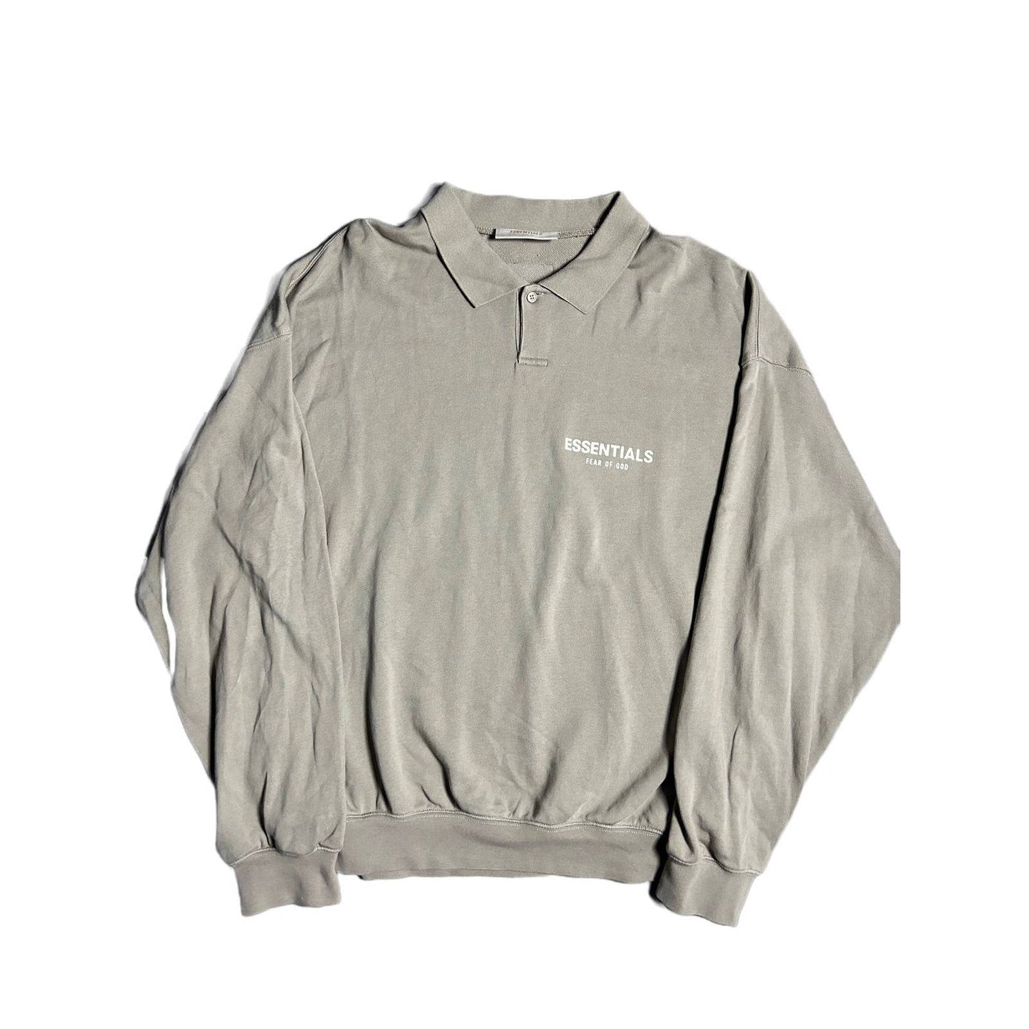 Fear of God Essentials FOG beige sweatshirt polo