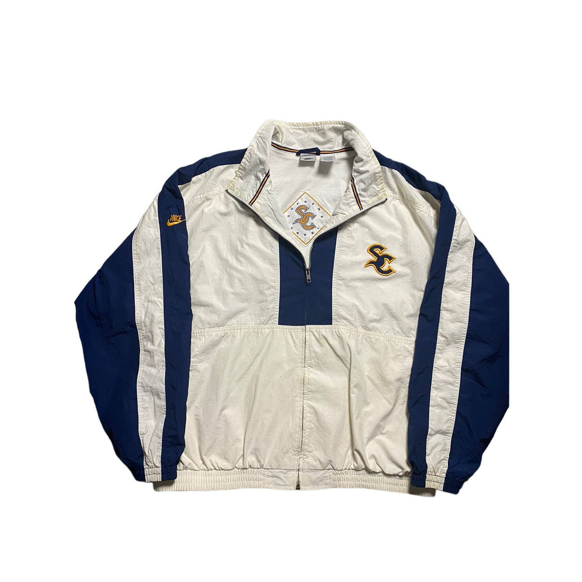 Nike Supreme Court vintage 90s white navy track jacket – Refitted