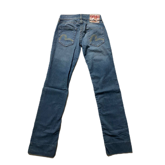 Evisu EU ED vintage blue jeans white seagulls Japan