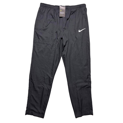 Nike black nylon track pants small swoosh drill Y2K