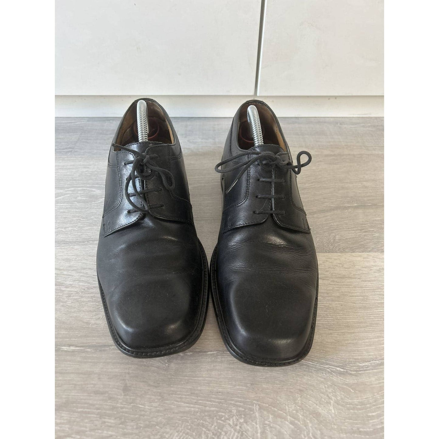 Clarks black leather shoes vintage