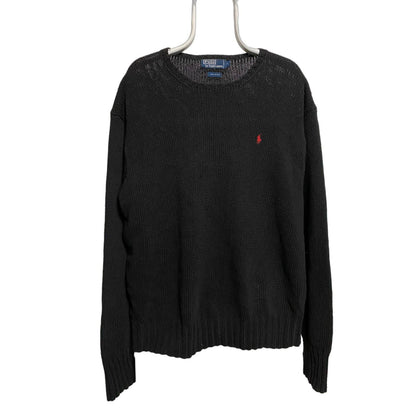 Polo Ralph Lauren vintage black sweater small pony red