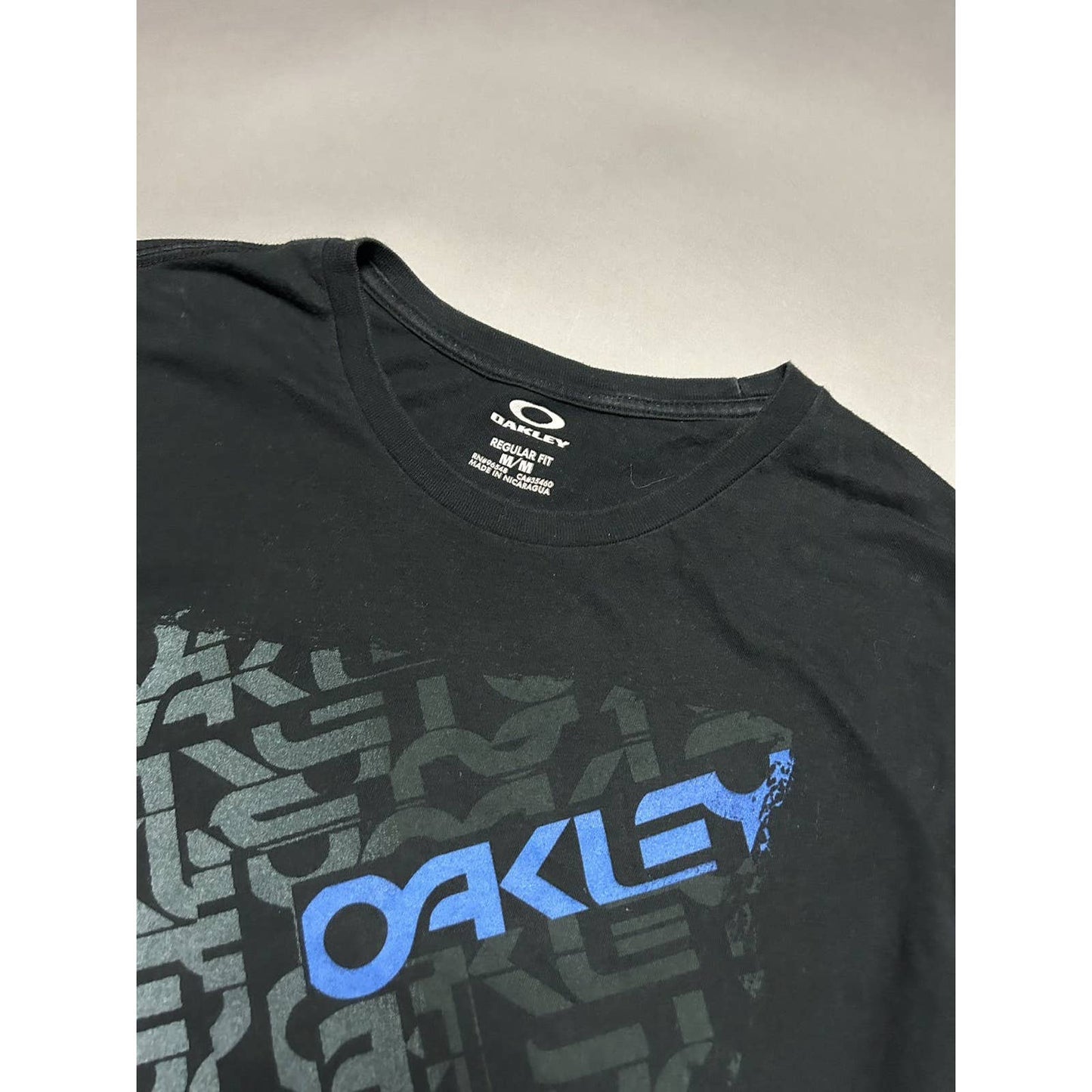 Oakley longsleeve T-Shirt vintage black multi logo Y2K