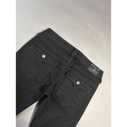 True Religion vintage black jeans denim Swarovski rhinestone